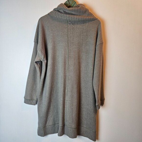 Lulu's Women's Autumn Daze Sage Green Cowl Neck Tunic Oversize Sweater Dress, XL - Picture 5 of 9